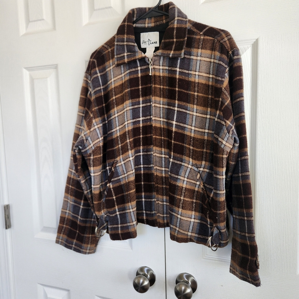 Plaid Zip-Up Jacket